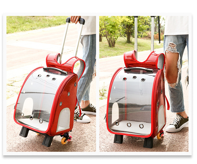 Portable pet trolley bag